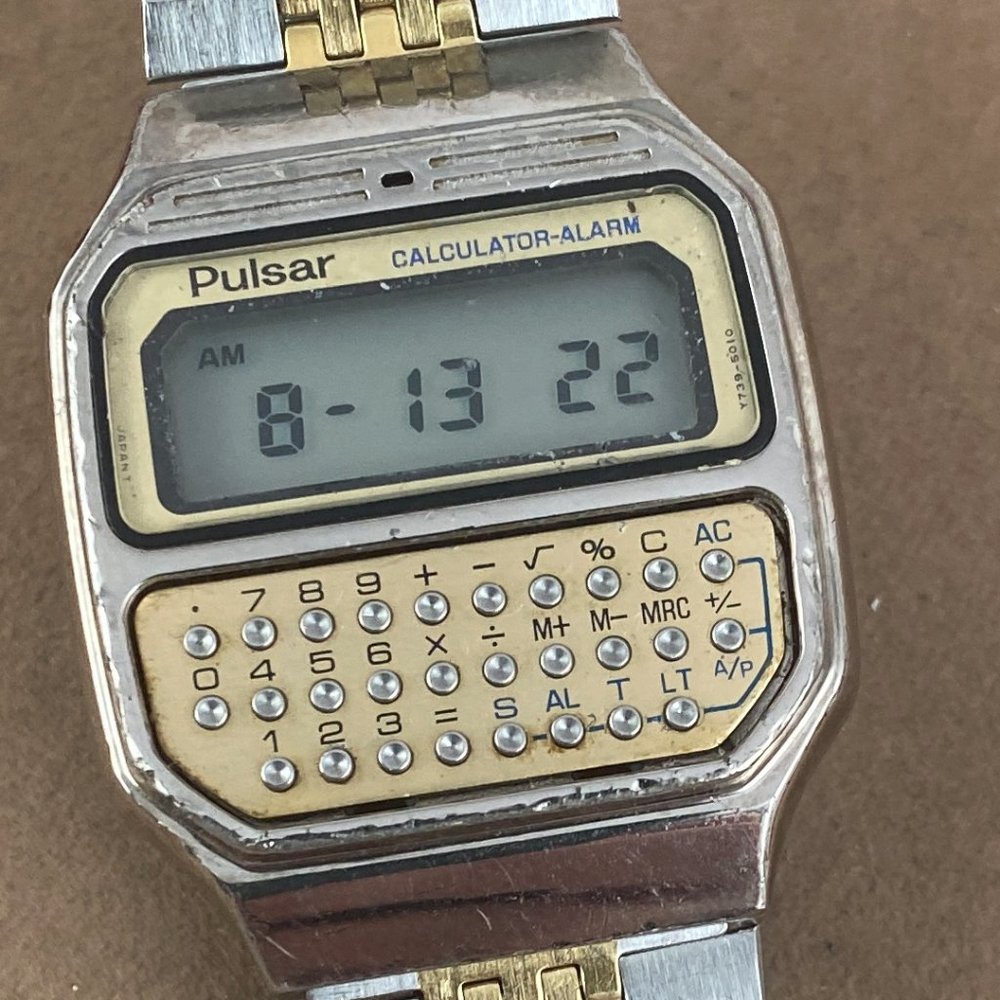 Vintage 1970's Pulsar Digital LCD Calculator Watch